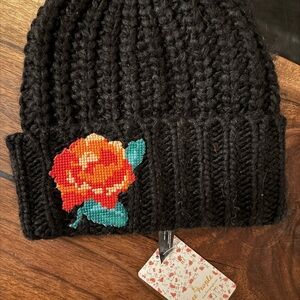 Free People Floral Print Tag with Orange Accents